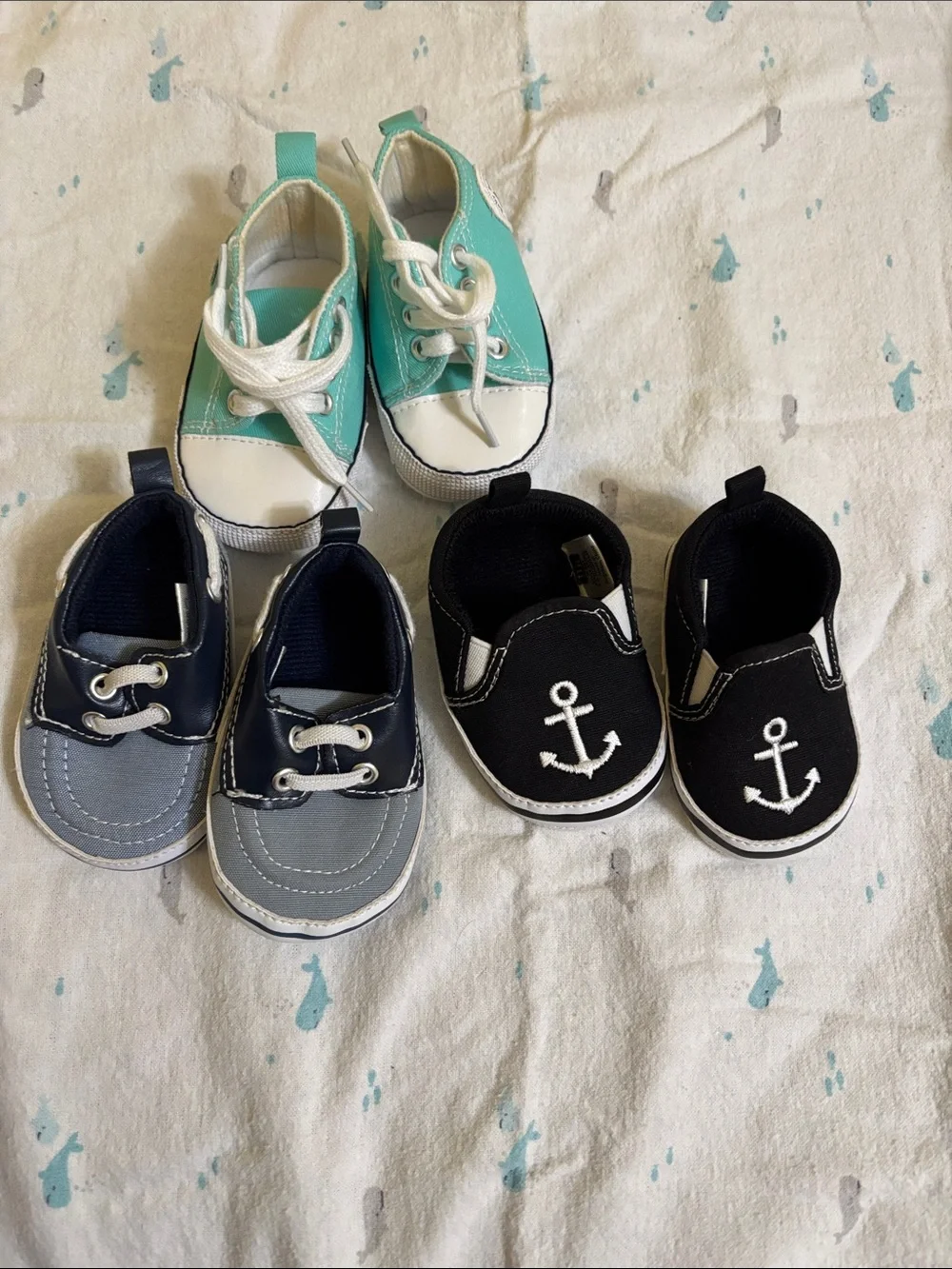 Assorted Kids Canvas Sneakers and Slip-Ons in Teal, Navy, Gray, and Black